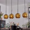 Koyoto Lámparas suspendidas, Luminarias esféricas, Lámparas colgantes dorado, 4 luces