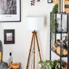 Soungou Lámpara de pie Madera oscura, Negro, 1 luz