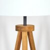 Soungou Lámpara de pie Madera oscura, Negro, 1 luz