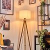 Soungou Lámpara de pie Madera oscura, Negro, 1 luz