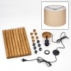 Soungou Lámpara de pie Madera oscura, Negro, 1 luz