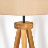 Soungou Lámpara de pie Madera oscura, Negro, 1 luz