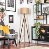 Soungou Lámpara de pie Madera oscura, Negro, 1 luz