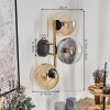 Gastor Luminarias esféricas, Apliques dorado, Negro, 3 luces