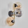 Gastor Luminarias esféricas, Apliques dorado, Negro, 3 luces