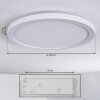 Qadir Plafon de exterior, Plafones LED Blanca, 1 luz