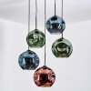 Ripoll Lámparas suspendidas, Luminarias esféricas, Lámpara colgante de clúster Azul, Verde, Color cobre, 5 luces