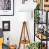 Soungou Lámpara de pie Madera oscura, Negro, 1 luz