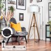 Soungou Lámpara de pie Madera oscura, Negro, 1 luz
