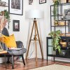 Soungou Lámpara de pie Madera oscura, Negro, 1 luz