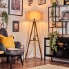 Soungou Lámpara de pie Madera oscura, Negro, 1 luz