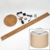 Soungou Lámpara de pie Madera oscura, Negro, 1 luz