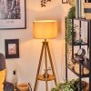 Soungou Lámpara de pie Madera oscura, Negro, 1 luz