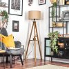 Soungou Lámpara de pie Madera oscura, Negro, 1 luz