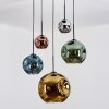 Ripoll Lámparas suspendidas, Luminarias esféricas, Lámpara colgante de clúster Azul, Cromo, dorado, Verde, Color cobre, Ahumado, 5 luces