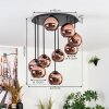 Koyoto Plafones, Luminarias esféricas Color cobre, 9 luces