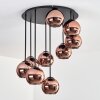 Koyoto Plafones, Luminarias esféricas Color cobre, 9 luces