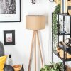 Soungou Lámpara de pie Madera clara, Blanca, 1 luz