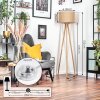 Soungou Lámpara de pie Madera clara, Blanca, 1 luz