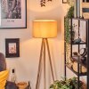 Soungou Lámpara de pie Madera clara, Blanca, 1 luz