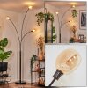 Nikkala Lámpara de pie Cromo, Negro, 3 luces