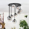 Gastor Plafones, Luminarias esféricas Transparente, Ahumado, 9 luces