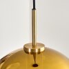 Koyoto Lámparas suspendidas, Luminarias esféricas, Lámparas colgantes dorado, Negro, 1 luz