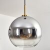 Koyoto Lámparas suspendidas, Luminarias esféricas, Lámparas colgantes dorado, Negro, 1 luz
