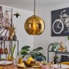 Koyoto Lámparas suspendidas, Luminarias esféricas, Lámparas colgantes dorado, Negro, 1 luz
