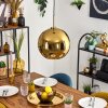 Koyoto Lámparas suspendidas, Luminarias esféricas, Lámparas colgantes dorado, Negro, 1 luz
