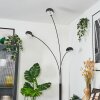 Nikkala Lámpara de pie Cromo, Negro, 3 luces