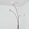 Nikkala Lámpara de pie Cromo, Negro, 3 luces