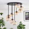 Koyoto Plafones, Luminarias esféricas Colores ámbar, Transparente, 9 luces