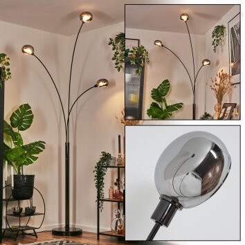 Nikkala Lámpara de pie Cromo, Negro, 3 luces Nikkala Lámpara de pie Cromo, Negro, 3 luces