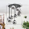 Koyoto Plafones, Luminarias esféricas Cromo, Ahumado, 9 luces