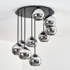 Koyoto Plafones, Luminarias esféricas Cromo, Ahumado, 9 luces