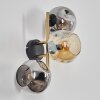 Ripoll Luminarias esféricas, Apliques dorado, Negro, 3 luces