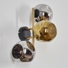 Ripoll Luminarias esféricas, Apliques dorado, Negro, 3 luces