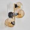 Gastor Luminarias esféricas, Apliques dorado, Negro, 3 luces
