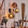 Ripoll Luminarias esféricas, Apliques dorado, Negro, 3 luces