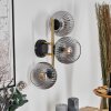 Koyoto Luminarias esféricas, Apliques dorado, Negro, 3 luces