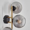 Koyoto Luminarias esféricas, Apliques dorado, Negro, 3 luces