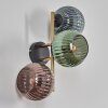 Koyoto Luminarias esféricas, Apliques dorado, Negro, 3 luces