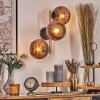 Koyoto Luminarias esféricas, Apliques dorado, Negro, 3 luces