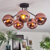 Koyoto Plafones, Luminarias esféricas 52 cm Color cobre, 5 luces