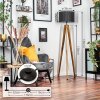 Soungou Lámpara de pie Crudo, Negro, 1 luz