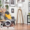 Soungou Lámpara de pie Crudo, Negro, 1 luz
