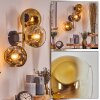 Ripoll Luminarias esféricas, Apliques dorado, Negro, 3 luces