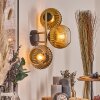 Koyoto Luminarias esféricas, Apliques 30 cm dorado, Negro, 3 luces
