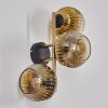 Ripoll Luminarias esféricas, Apliques dorado, Negro, 3 luces